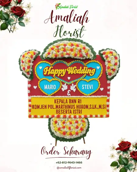 Papan Bunga Pernikahan Bunut